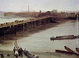 Famous Bridge Paintings - Brown and Silver Old Battersea Bridge